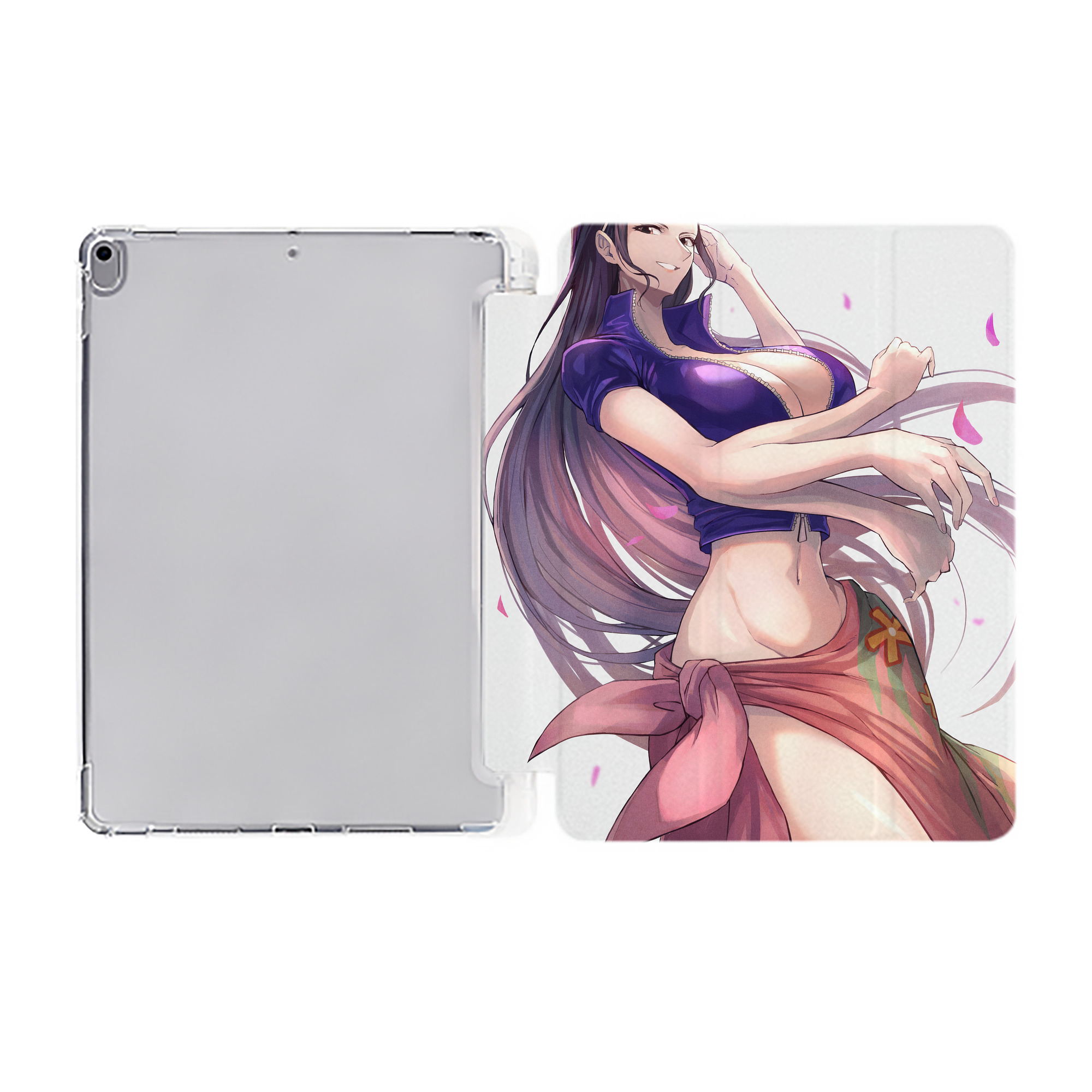 ワンピース ONE PIECE IPad ケース ペン収納付き 三つ折りスタンド PUレザー×シリコン 対応機種9.5/10.5/10.9インチ